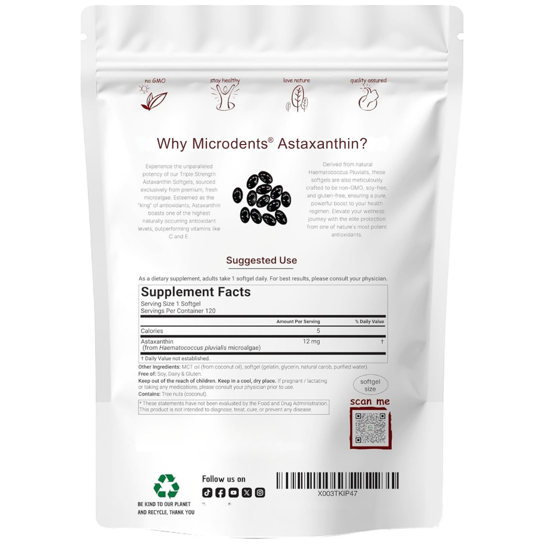 Microdents® - 10 in 1 Premium Astaxanthin Antioxidant 12mg