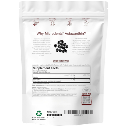Microdents® - 10 in 1 Premium Astaxanthin Antioxidant 12mg